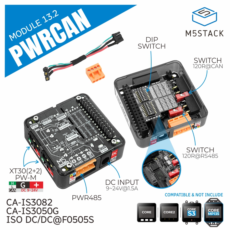M5Stack - M5Stack Official PWRCAN 13.2 Module with