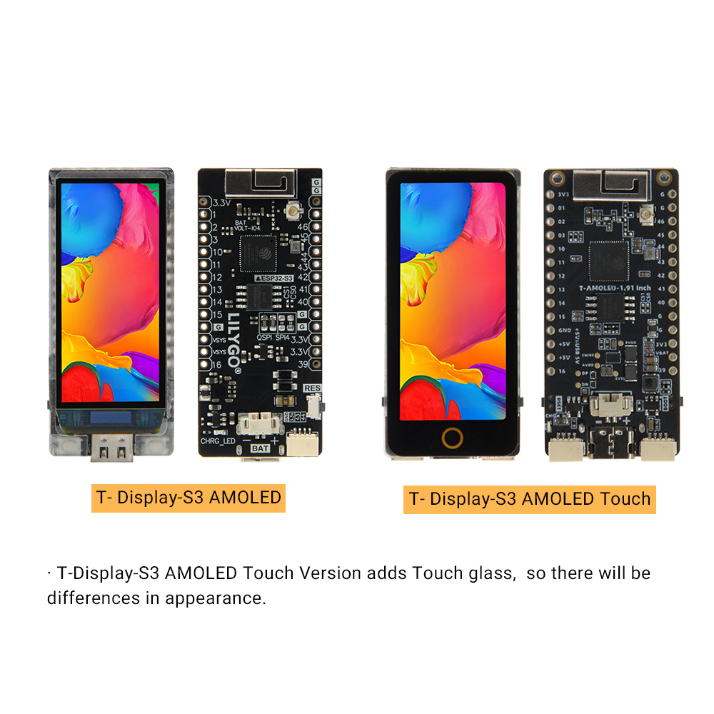 TTGO T-Display-S3 AMOLED ESP32 - đánh giá và giá Ttgo Tdisplay